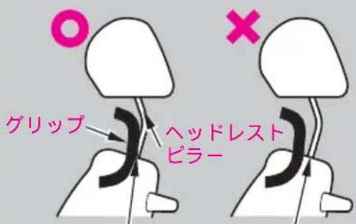 グリップ ヘッドレスト ピラー ×