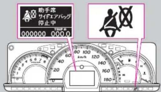 助手席 サイドエアバッグ 停止中 TRIP 8 000000 000.0