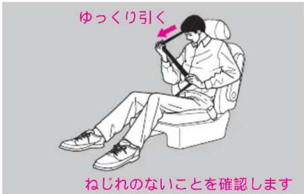 ゆっくり引く ねじれのないことを確認します