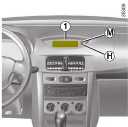 RENAULT Thalia (2009) - ČAS A VONKAJŠIA TEPLOTA - 1