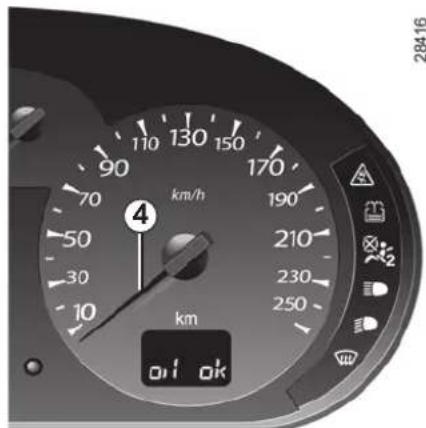 110 130 150 90 170 70 km/h 190° 4 50 210 30 230 10 km 250 ok