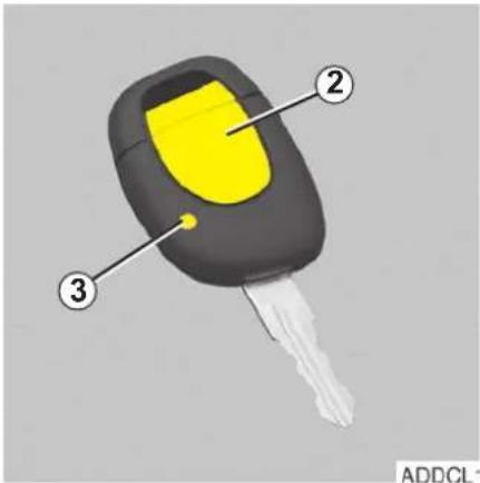 RENAULT Thalia (2009) - RÁDIOFREKVENČNÉ DIAL'KOVÉ OVLÁDANIE: používanie - 1