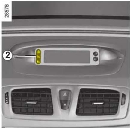 RENAULT Megane Grandtour (2009) - BEZPEČNOSŤ DETÍ: vypnutie, zapnutie airbagu pre spolujazdca vpredu (1/2) - 2