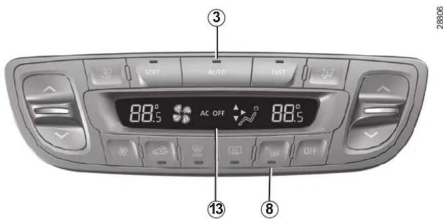 3 SOFT AUTO FAST 88.0° AC OFF 88.0° 13 8 28806