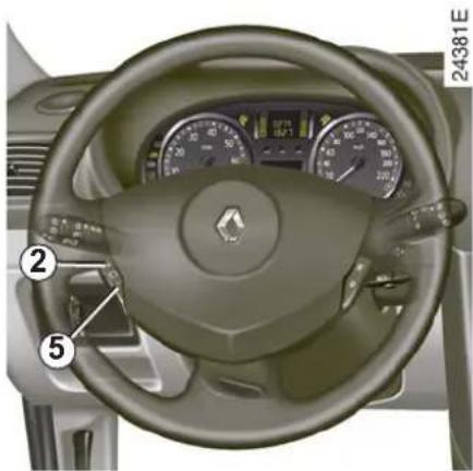 RENAULT Clio Campus Storia (2009) - TEMPOMAT - OBMEDZOVAČ RÝCHLOSTI: funkcia tempomatu (3/4) - 1