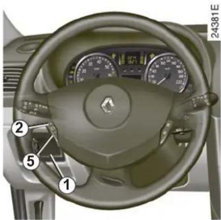 RENAULT Clio Campus Storia (2009) - TEMPOMAT - OBMEDZOVAČ RÝCHLOSTI: funkcia tempomatu (2/4) - 1