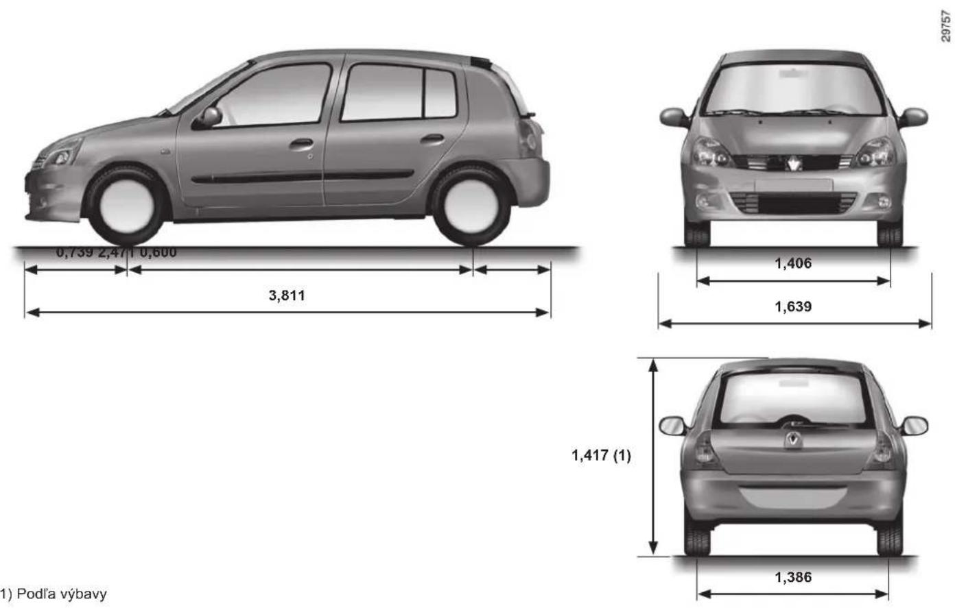 RENAULT Clio Campus Storia (2009) - Hmotnost' prívesu (vlečenie obytného prívesu, lode, ...) - 1