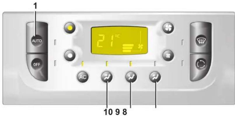 1 AUTO OFF 21°C AC 10 9 8