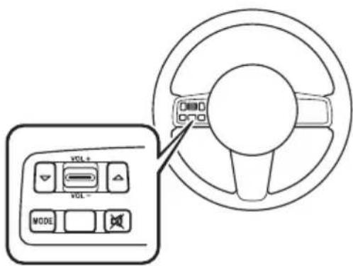 MAZDA Biante (2008) - オーディオリモートコントロールスイッチの操作 - 1