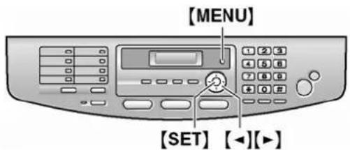 [MENU] [1 2 3 4 5 6 7 8 9 + 0 #] [SET] [◀][▶]