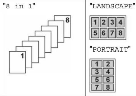 "8 in 1" "LANDSCAPE" 1 2 3 4 5 6 7 8 "PORTRAIT" 1 2 3 4 5 6 7 8