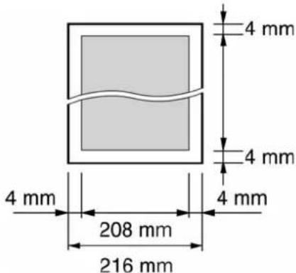 4 mm 4 mm 4 mm 208 mm 216 mm