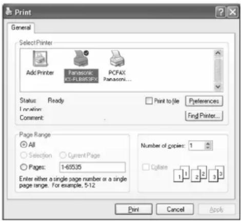 PANASONIC KX-FLB813FX - Ispisivanje iz Windows programa - 1
