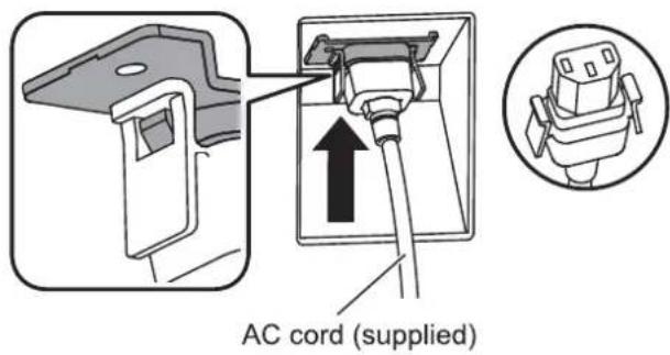 PANASONIC TH-98LQ70LW - AC cord connection and fixing - 2