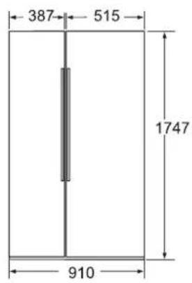NEFF K5935D1 - Dimensionsdel'appareiletcotesd'encombrement - 1