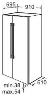 NEFF K5935D1 - Dimensionsdel'appareiletcotesd'encombrement - 2