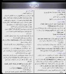 Arabic text excerpt discussing legal or administrative content with multiple paragraphs and numbered sections