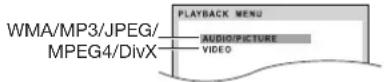 PANASONIC SC-PT75 - Korištenje izbornika za reprodukciju (PLAYBACK MENU) - 1