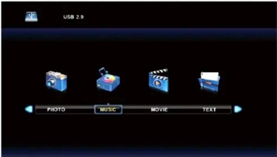 USB 2.0 PHOTO MUSIC MOVIE(TEXT)