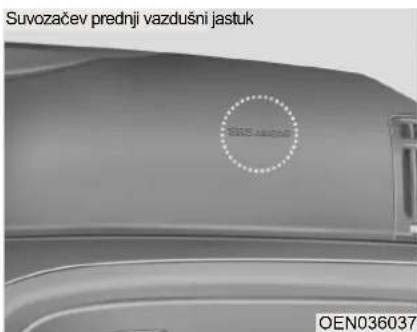 Suvozačev prednji vazdušni jastuk SRS 4000 OEN036037