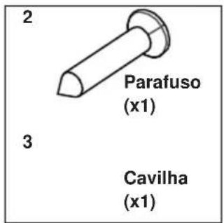 2 Parafuso (x1) 3 Cavilha (x1)
