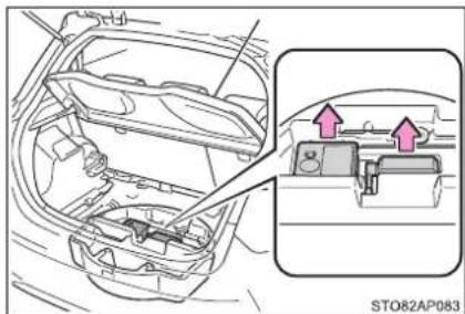 TOYOTA Yaris GRMN (2017) - Vybratie sady pre núdzovú opravu pneumatiky - 1