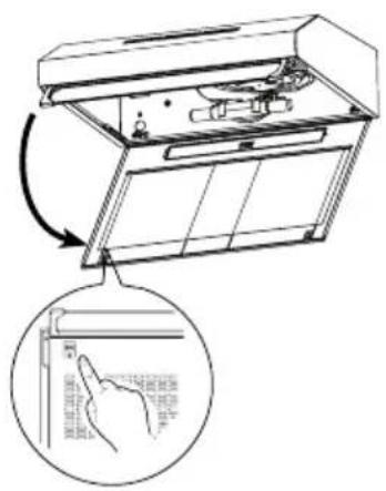 Diagram showing a device with internal components and a magnified view of its screen interface, likely illustrating a mechanical or electronic process.