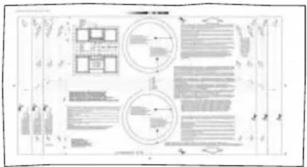 Architectural floor plan with labeled rooms and structural elements