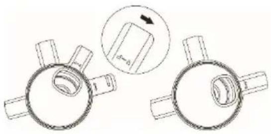 Technical diagram showing two mechanical components with a magnified inset highlighting a specific part labeled 'a=0'.