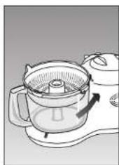 Line drawing of a kitchen pot with a side sink and lid (no text or symbols)