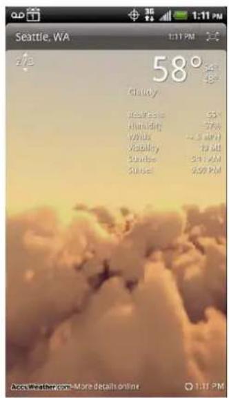 Seattle, WA 1:11 PM 58° Cloudy Weather: 50 Humidity: 57% White: -2.5 mm/ Viability: 10 dB Sunlight: 341 AM Sunset: 969 PM Accs Weather.com-More details online 1:11 PM