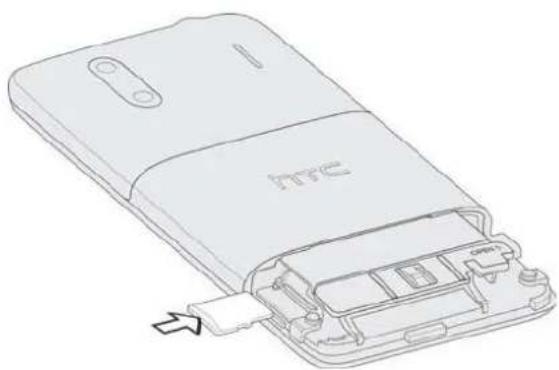 HTC Evo Design 4G - Insert the microSD Card - 2