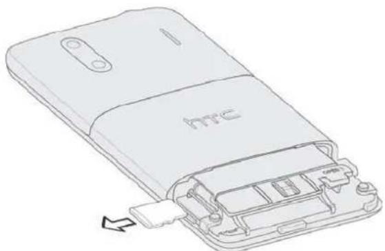 HTC Evo Design 4G - Remove the microSD Card - 2