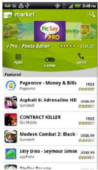 market Pic Say PRO y Pro - Photo Editor Apples Games Sprint Featured Pageonce - Money & Bills Pageonce ASphalt 6: Adrenaline HD Gameloft CONTRACT KILLER Glu Mobile Modern Combat 2: Black Gameloft Silly Dino - Seymour Simon appPress Stellar Escape