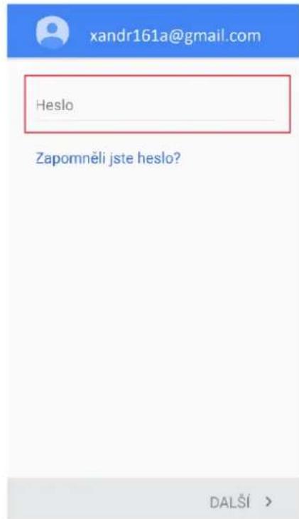 xandr161a@gmail.com Heslo Zapomněli jste heslo?