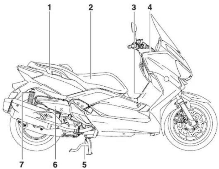 YAMAHA XMAX 400 (2013) - Pogled s desne strane - 1