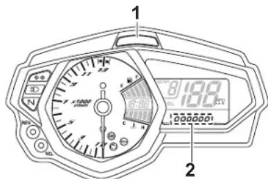 YAMAHA YZF-R3 (2017) - Svjetlo pokazivača vremena promjene stupnja prijenosa - 1