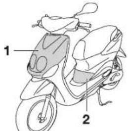 YAMAHA NEO'S 50 2T (2013) - Uklanjanje i postavljanje oplate i ploče - 1