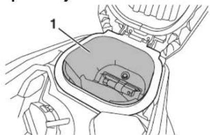YAMAHA Xenter 125 (2013) - Stražnji odjeljak za spremanje - 1