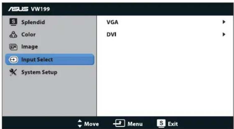 ASUS VW199TR - Input Select - 1