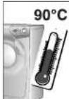 CANDY COS 105DF/1-16S - UPOZORENJE: TIJEKOM PRANJA VODAU PERILICI MOŽE SE ZAGRIJATI I DO 90°C. - 6