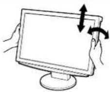 EIZO FlexScan S2110W - Ajustage de la hauteur et de l'angle de l'écran - 1