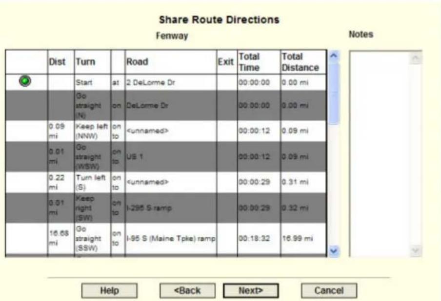 Share Route Directions Fenway Notes Dist Turn Road Exit Total Time Total Distance ● Start a 2 DeLorme Dr 00:00:00 0.00 mi Go straight(N) a DeLorme Dr 00:00:00 0.00 mi 0.09 mi Keep left(NNW) a onto 00:00:12 0.09 mi 0.01 mi Go straight(WSW) a onto US 1 00:00:12 0.09 mi 0.22 mi Turn left(S) a onto 00:00:29 0.31 mi 0.01 mi Keep right(SW) a onto I-295 S ramp 00:00:29 0.32 mi 16.68 mi Go straight(SSW) a onto I-95 S (Maine Tpike) ramp 00:18:32 16.99 mi Help Cancel