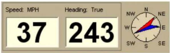 Speed: MPH Heading: True 37 243 NW N NE W E SW S SE