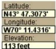GARMIN Street Atlas USA - Coordinates/ Elevation - 1