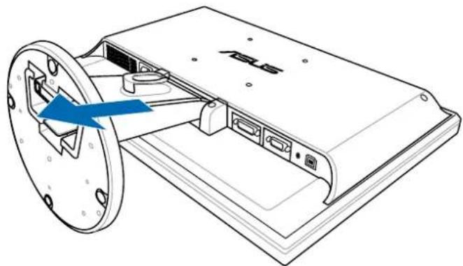 ASUS VK192T - Detaching the arm/base (for VESA wall mount) - 2