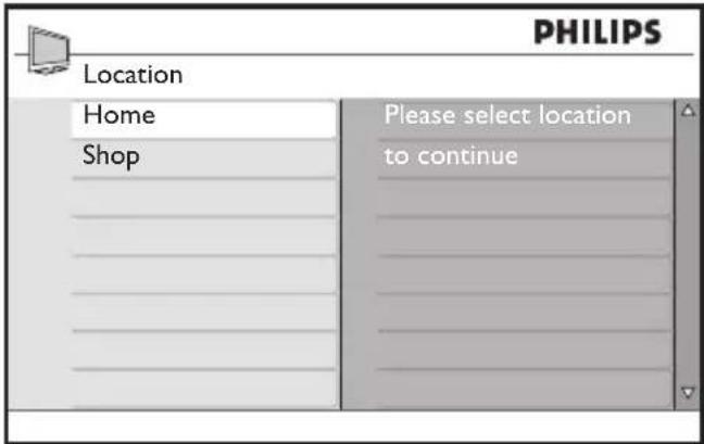 PHILIPS 32PFL3403S - การเลือกสถานที่ - 1