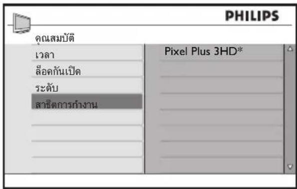 PHILIPS คุณสมบัติ เวลา ล้อดกันเปิด ระดับ สารธิตการก้างาน Pixel Plus 3HD*
