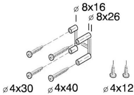 Ø 8x16 Ø 8x26 Ø 4x30 Ø 4x40 Ø 4x12