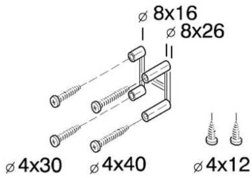 Ø 8x16 Ø 8x26 Ø 4x30 Ø 4x40 Ø 4x12